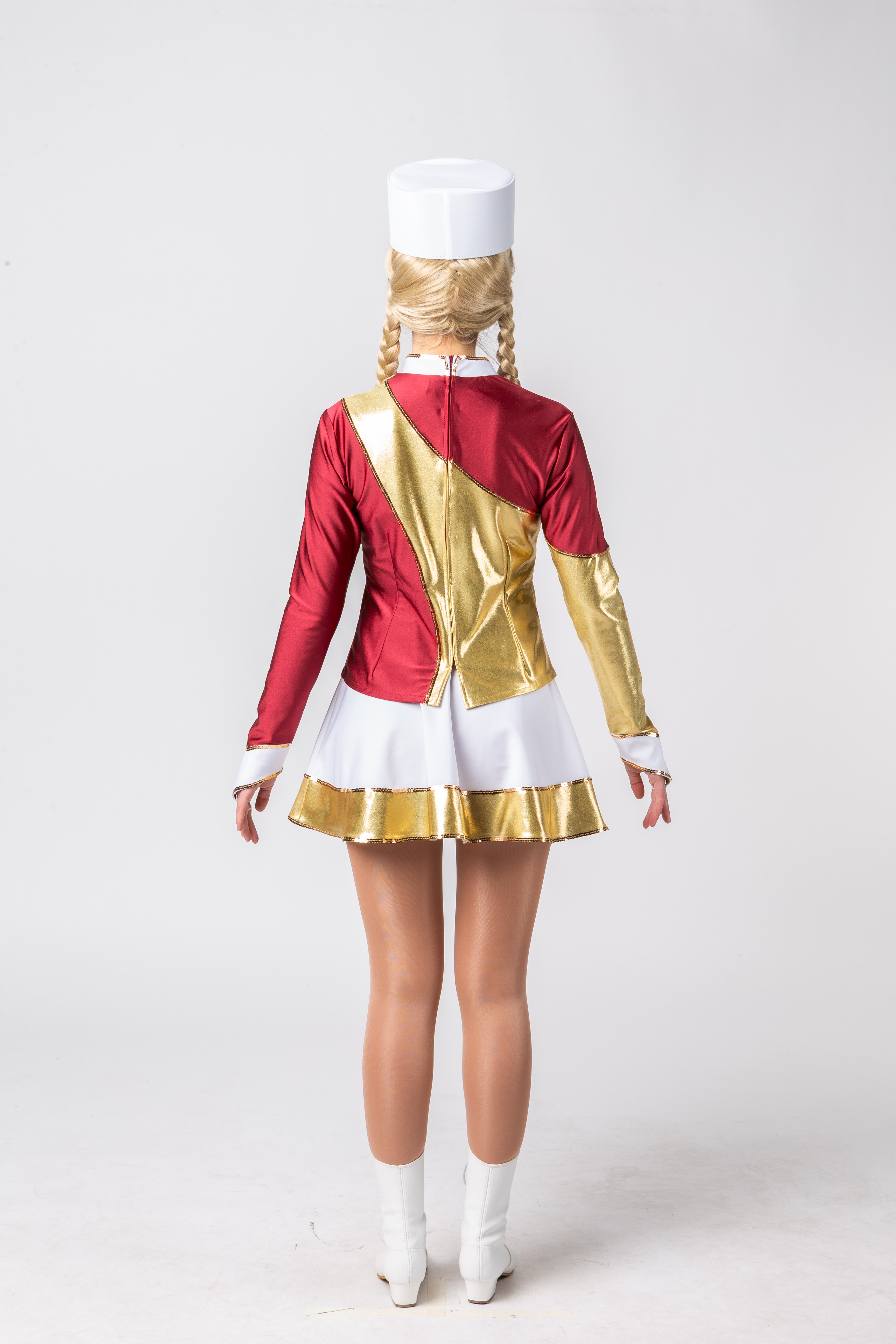 Gardekostüm "Morgan", weinrot-gold 