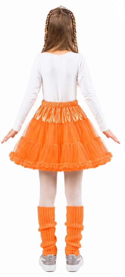 Kinderpetticoat mit Rüschchen, orange