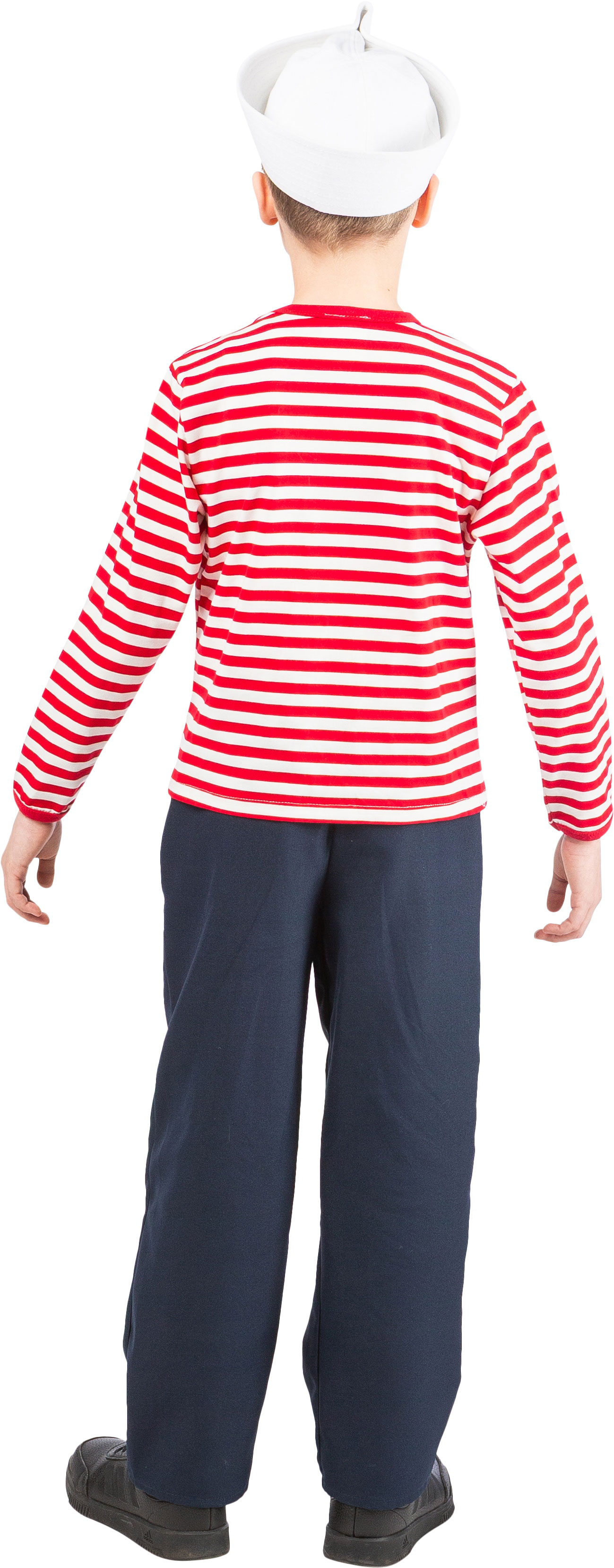 Children's striped jumper, red