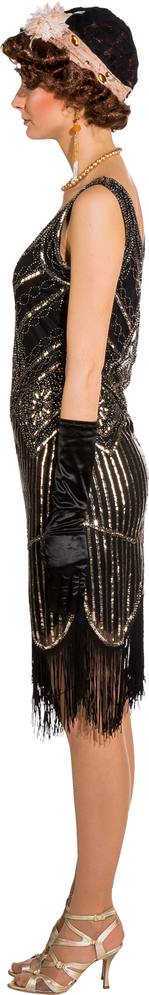 Dress 20's, black/silver