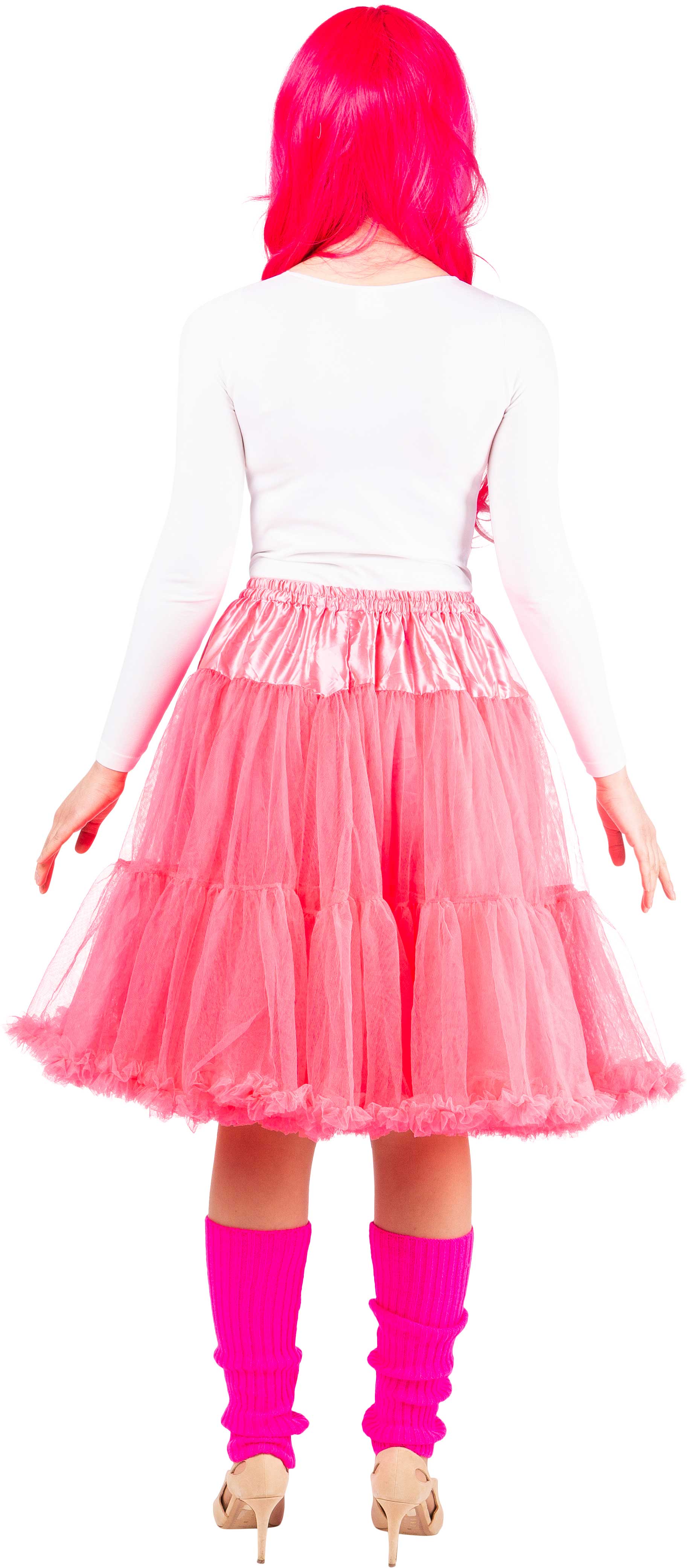 Long tutu with a frill, fuchsia