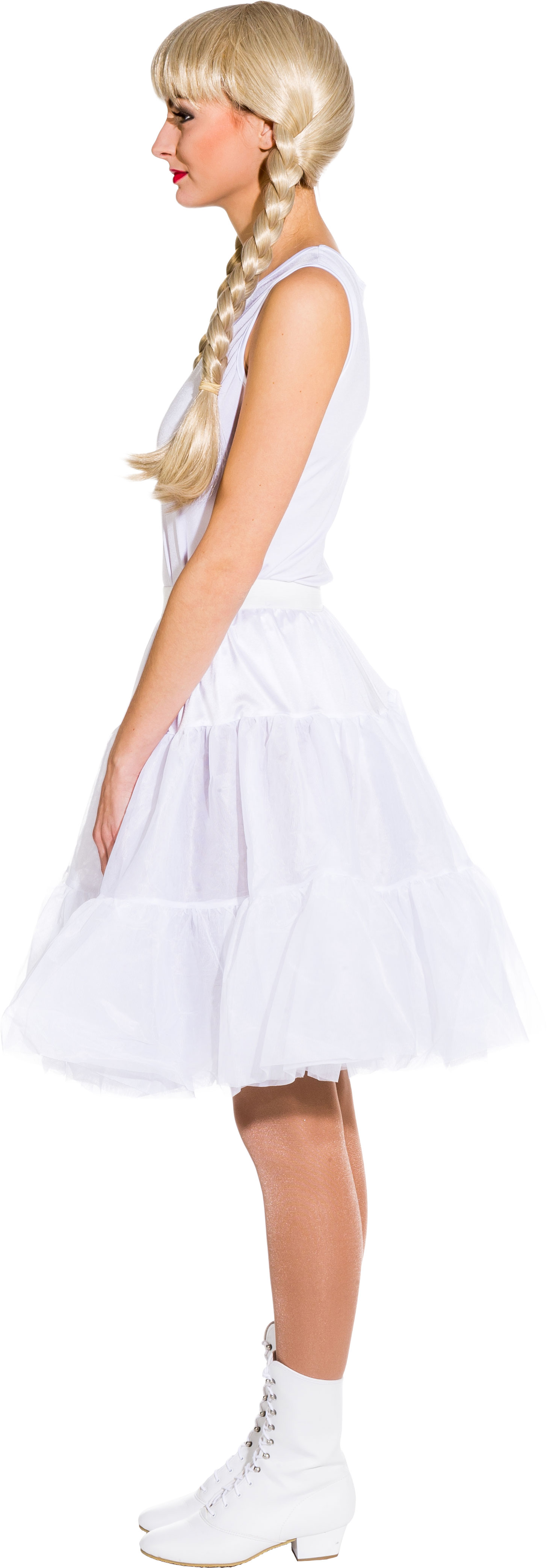 Petticoat knee length, white
