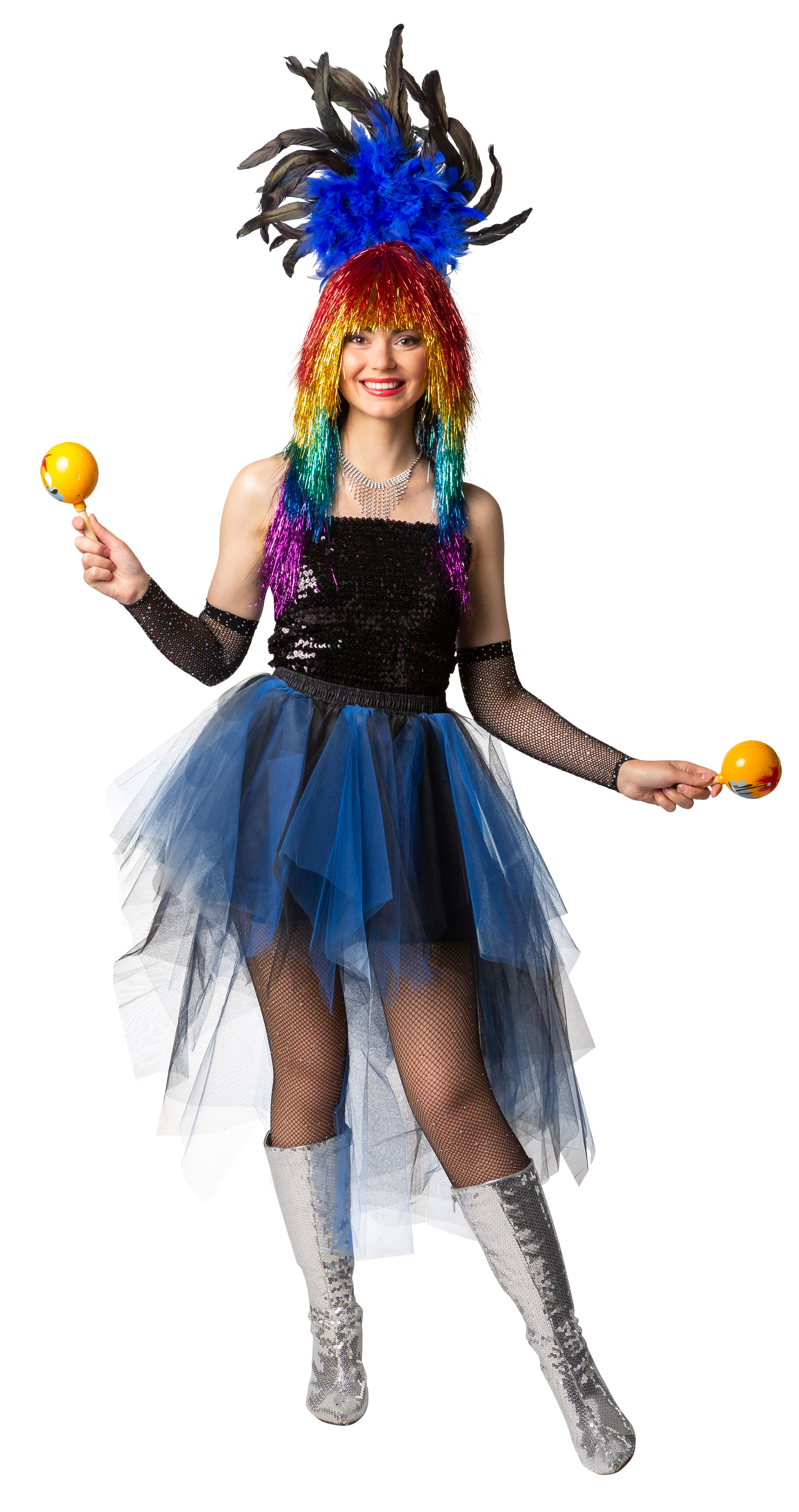 Tutu Vokuhila, blau/schwarz 