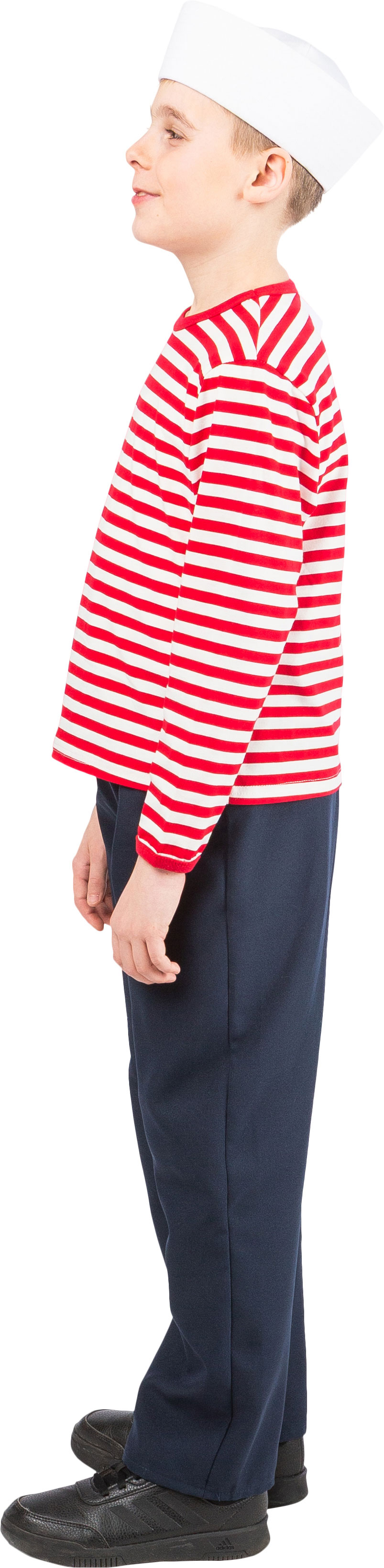 Children's striped jumper, red