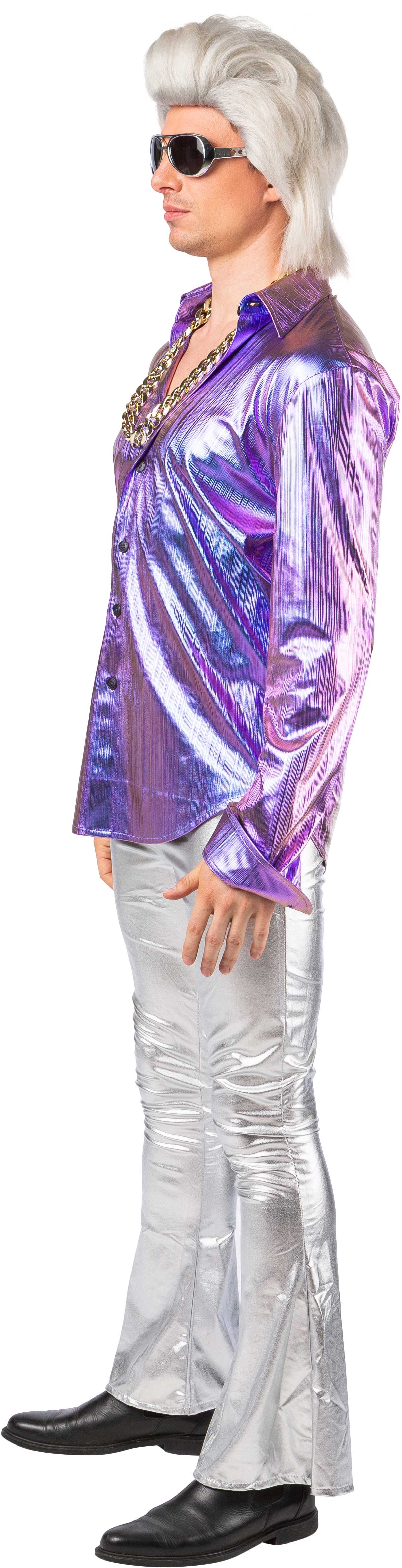 Chemise métallisée, violet