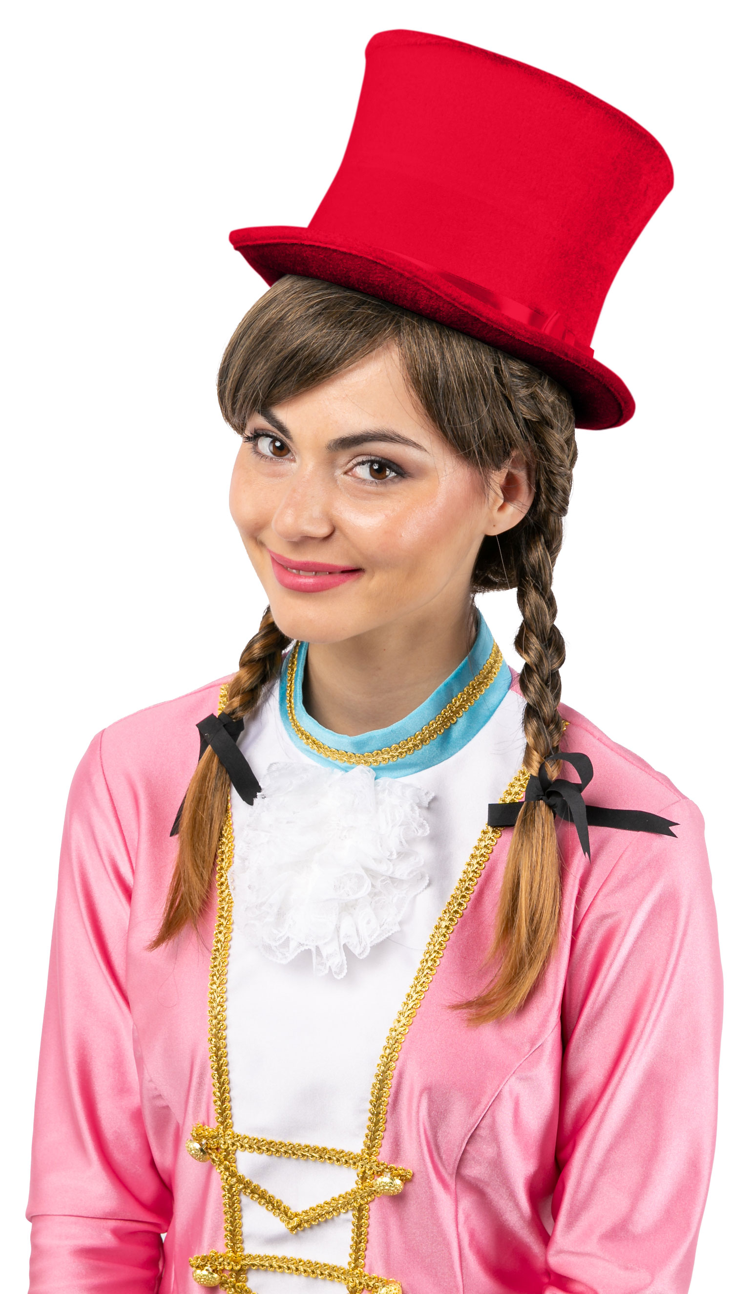 Chapeau en velours rouge - hauteur 15,5 cm