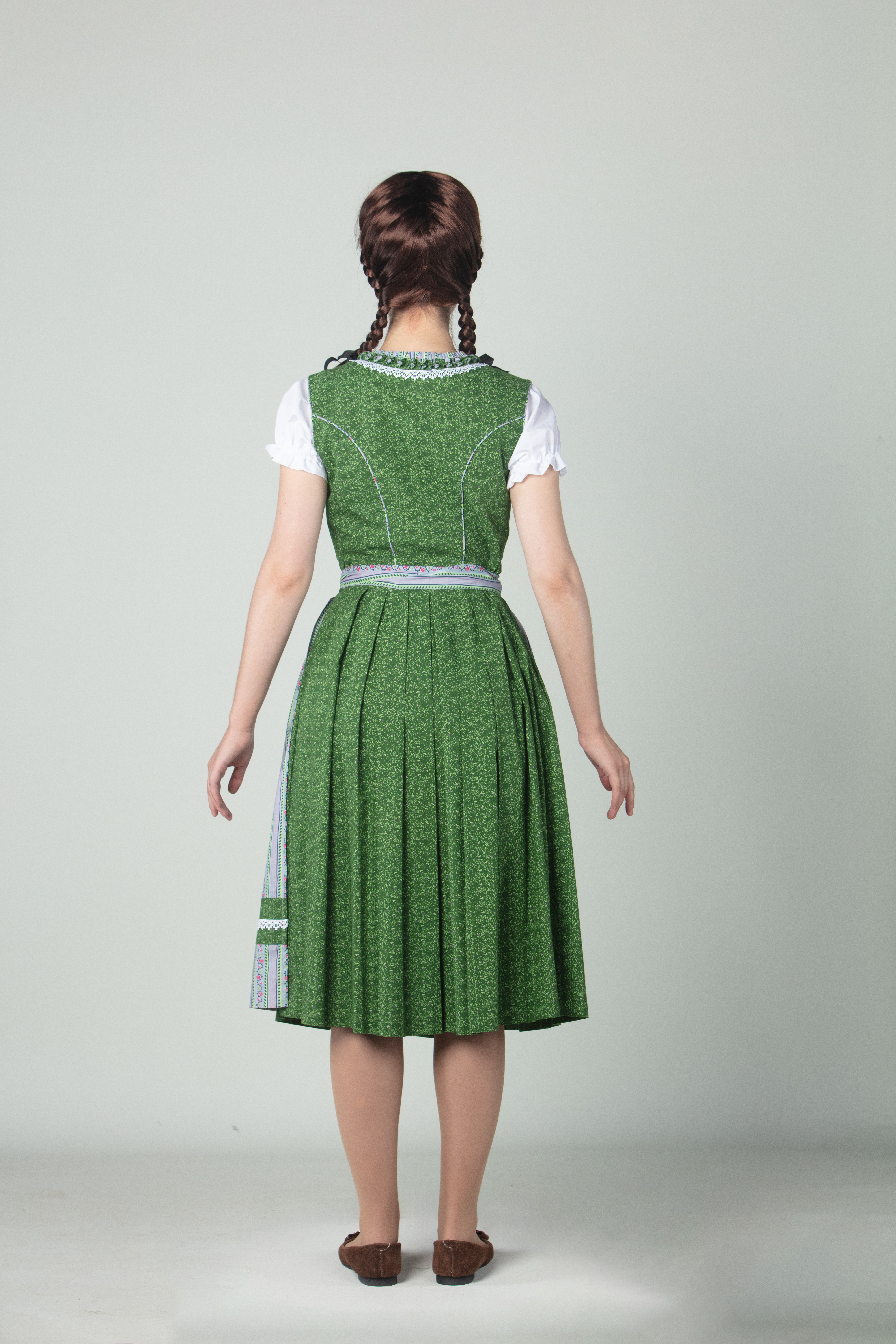 Dirndl "Lorelei" grün-grau 