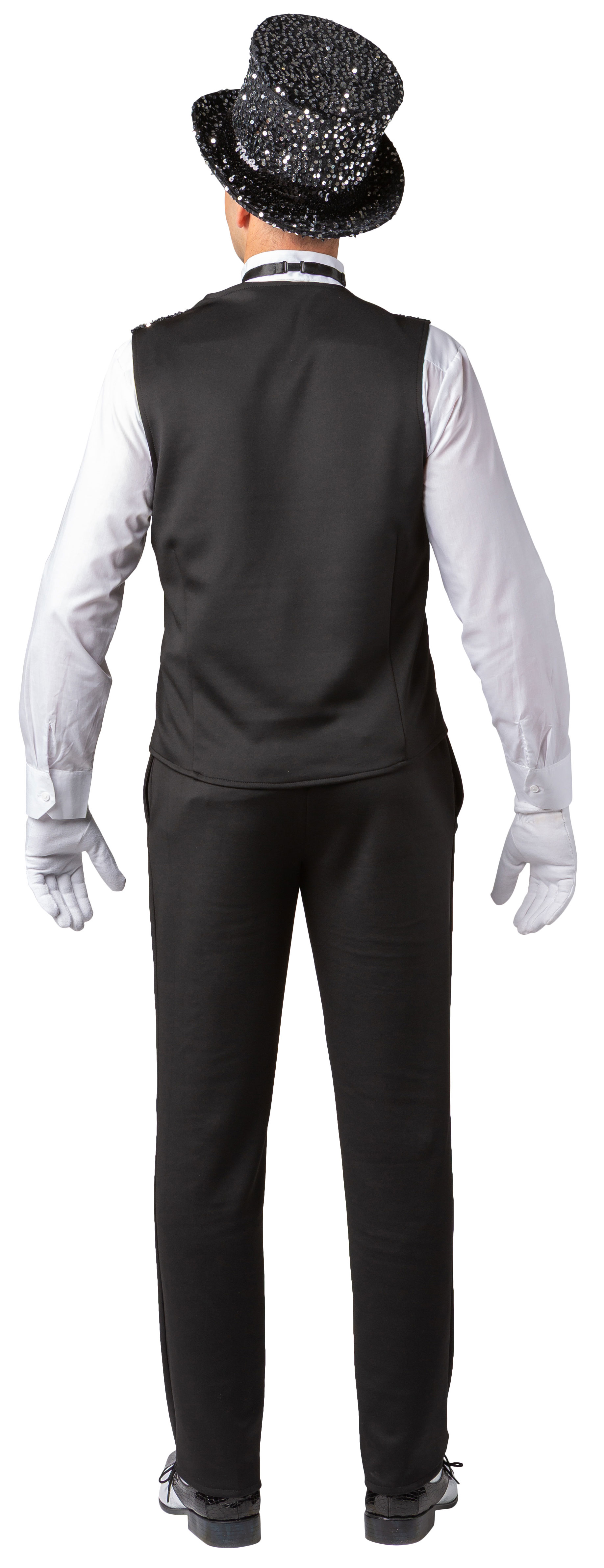 Weste Pailletten, silber 