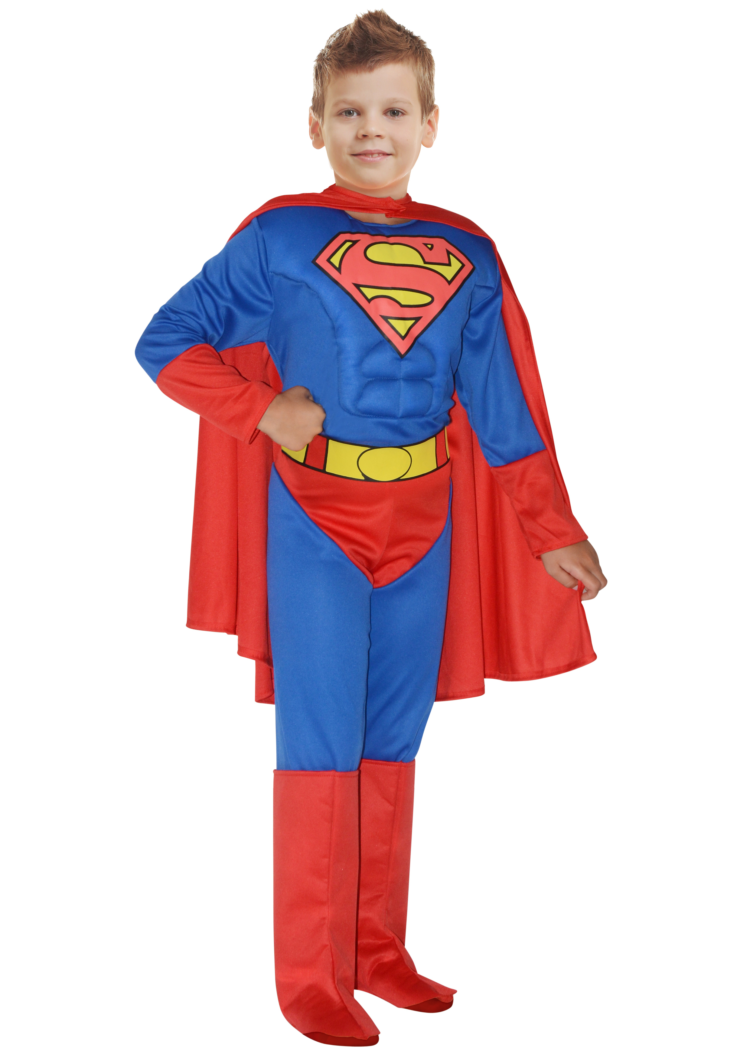 Costume Superman musclé pour enfants (10-12 ans)
